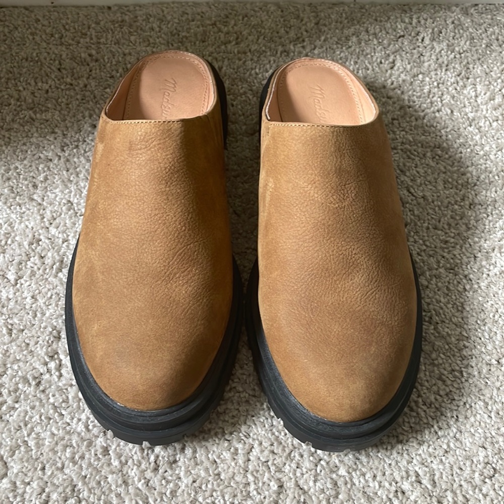 Madewell The Bradley Lugsole Mule in Nubuck size 9